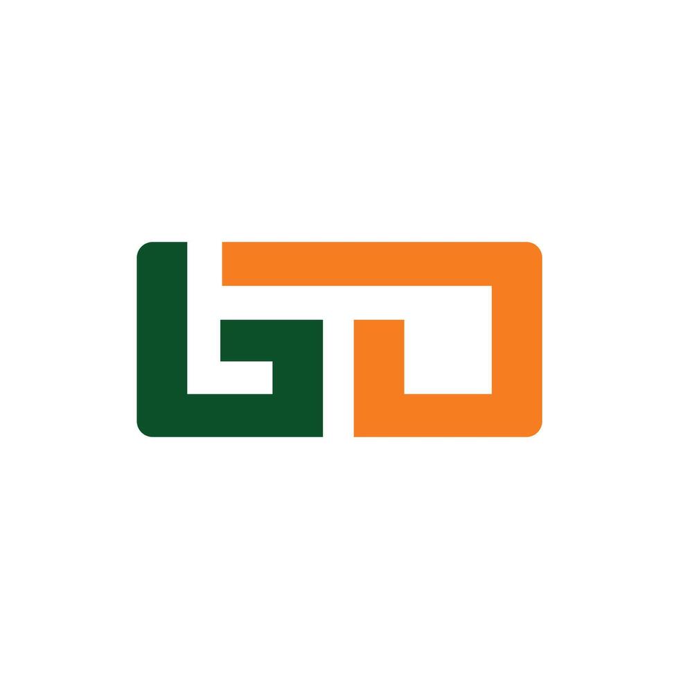 inicial letra gd o dg logo vector diseño modelo