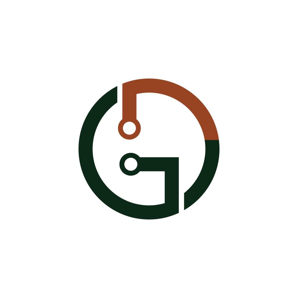 Initial letter gd or dg logo vector design template