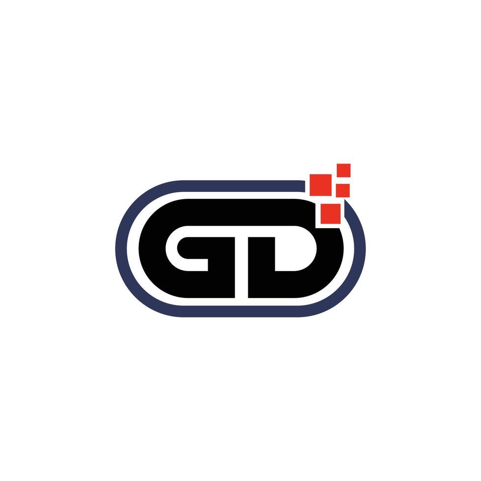 Initial letter gd or dg logo vector design template
