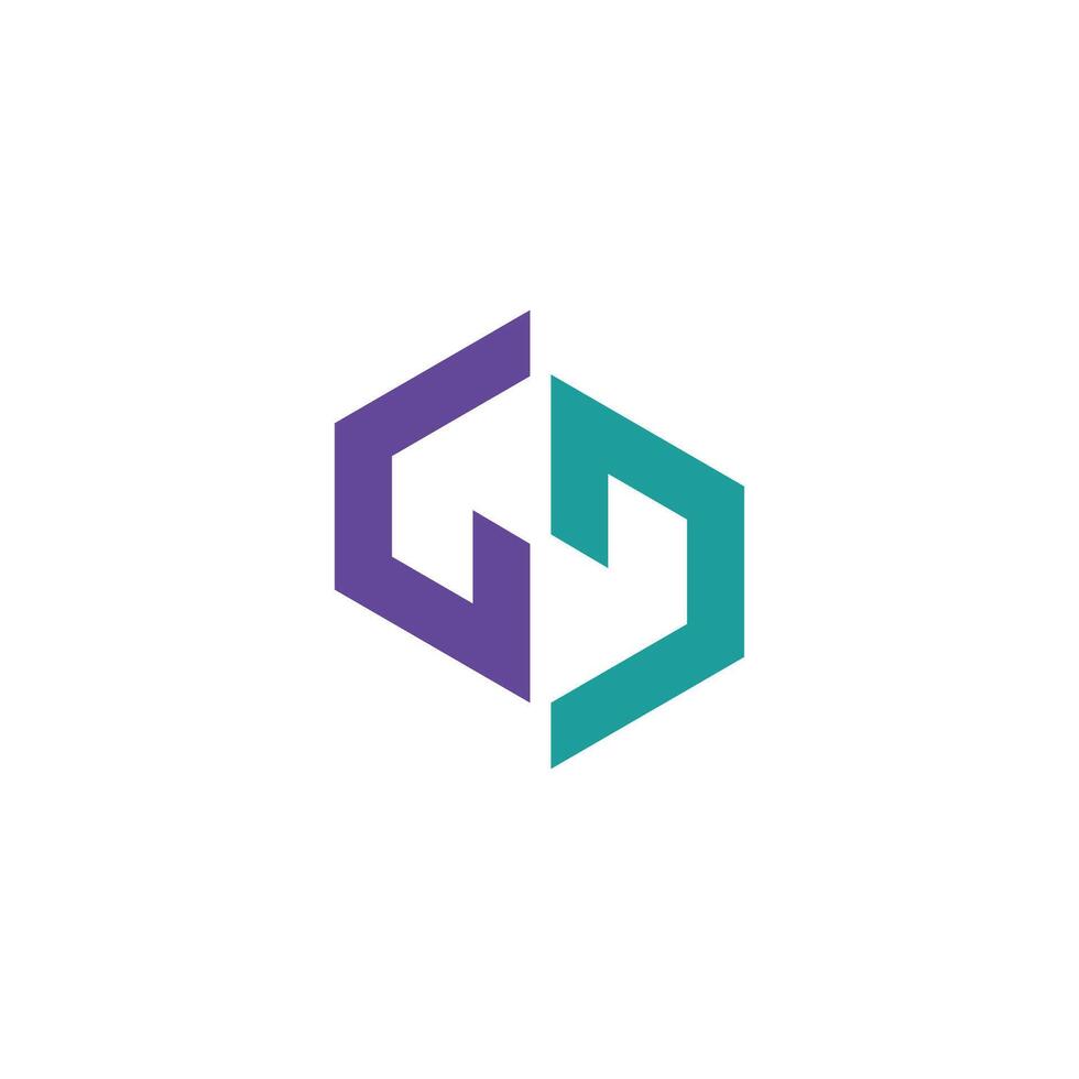 Initial letter gd or dg logo vector design template