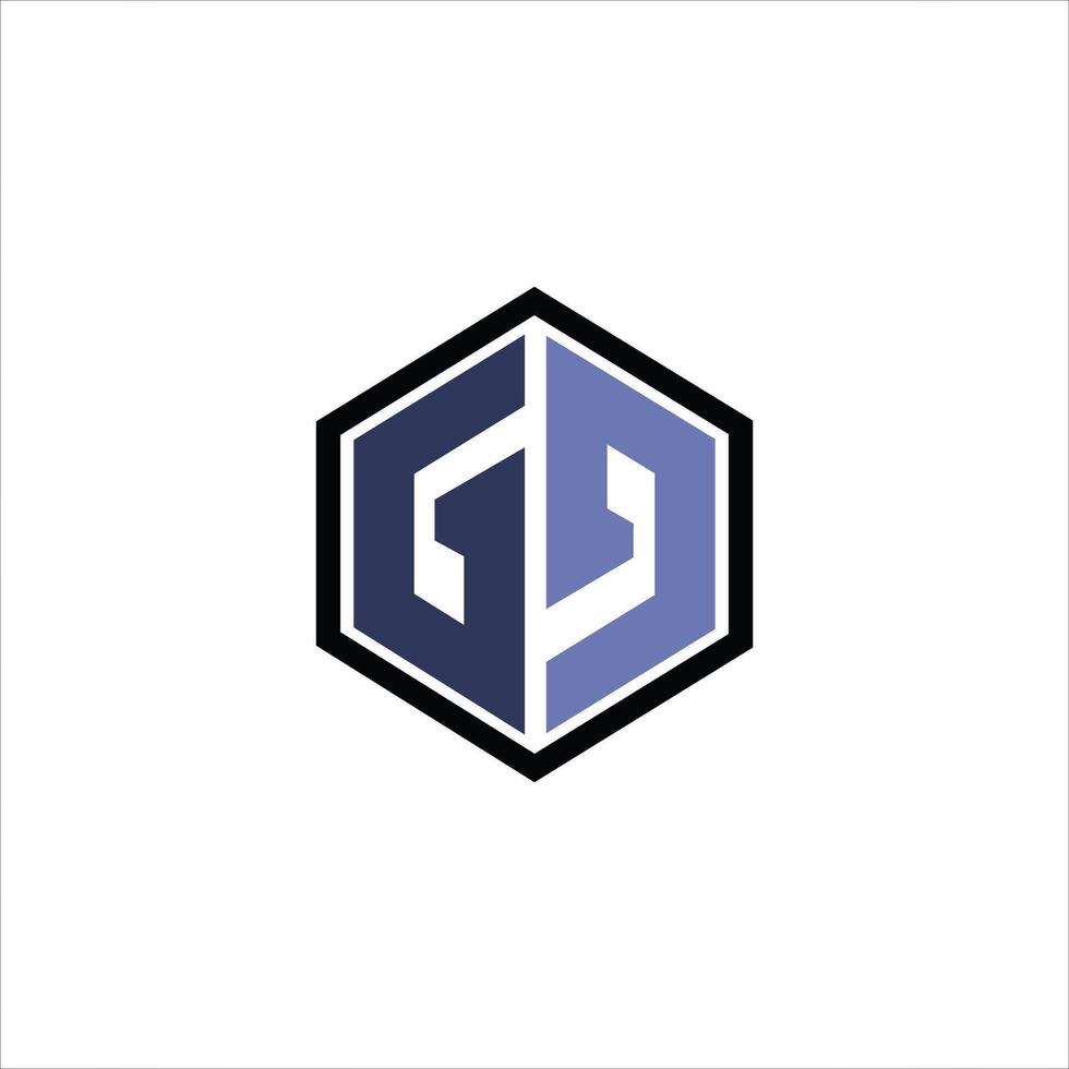 Initial letter gd or dg logo vector design template