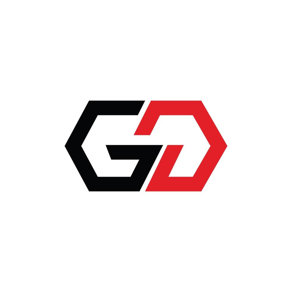 Initial letter gd or dg logo vector design template