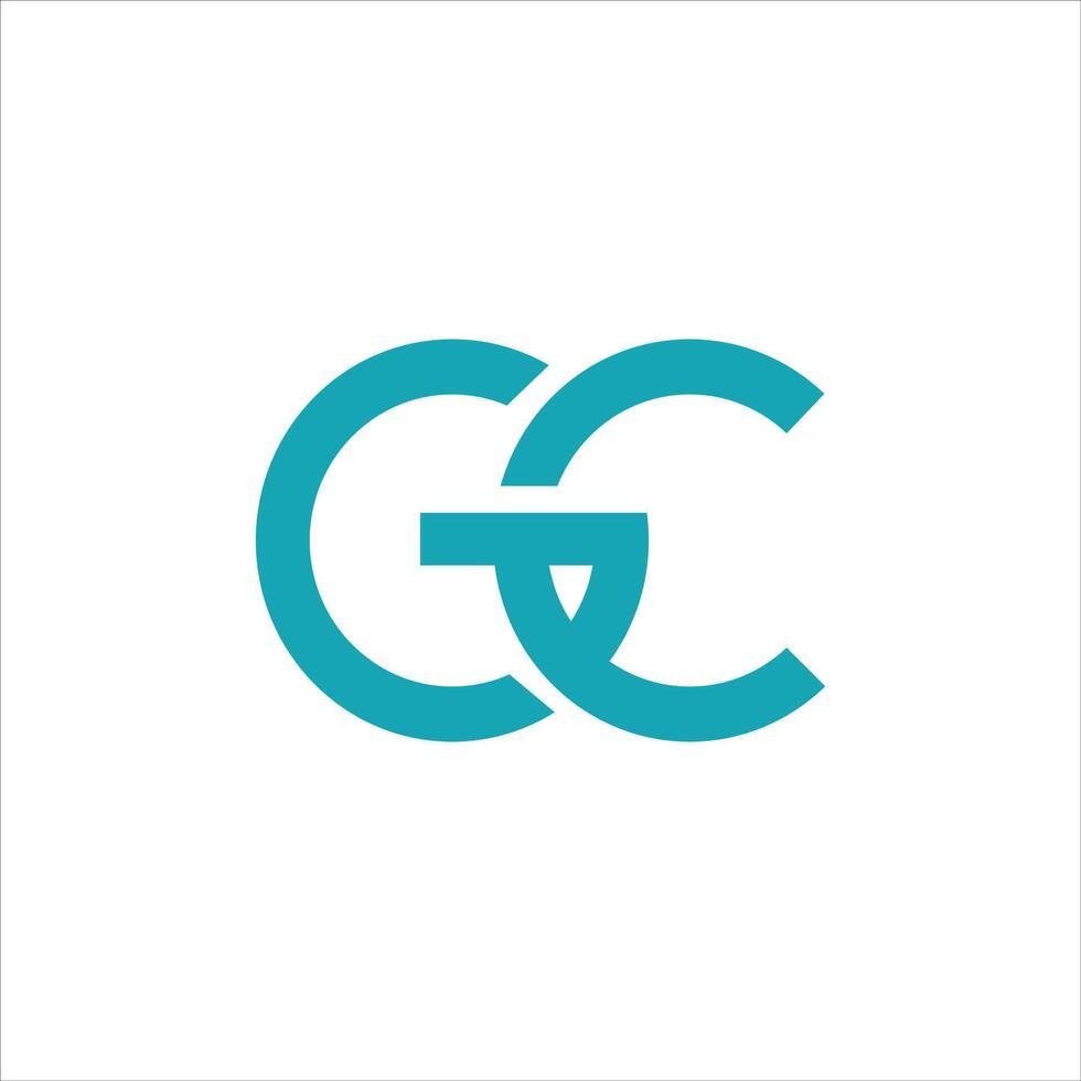 initial letter gc or cg logo vector design