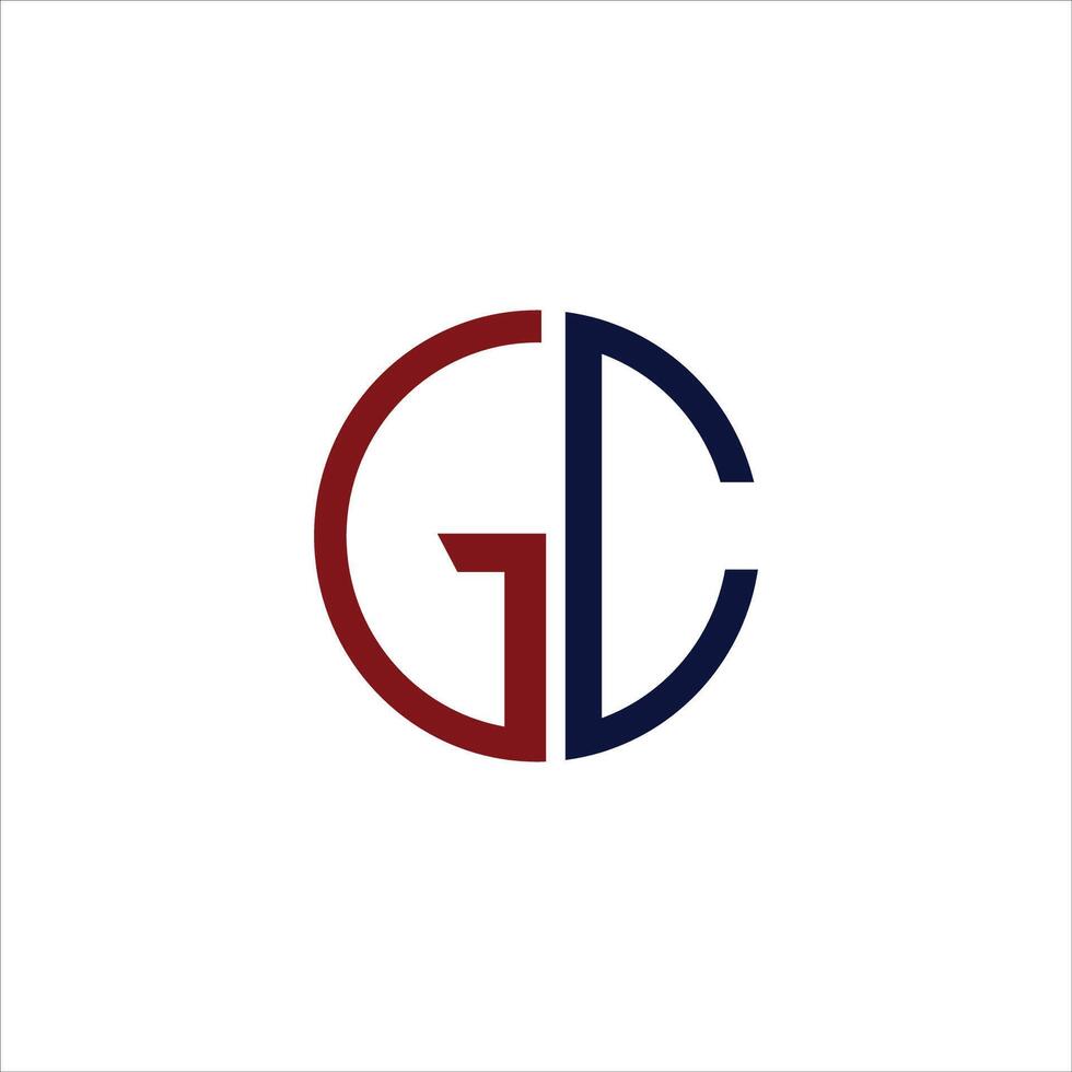 initial letter gc or cg logo vector design