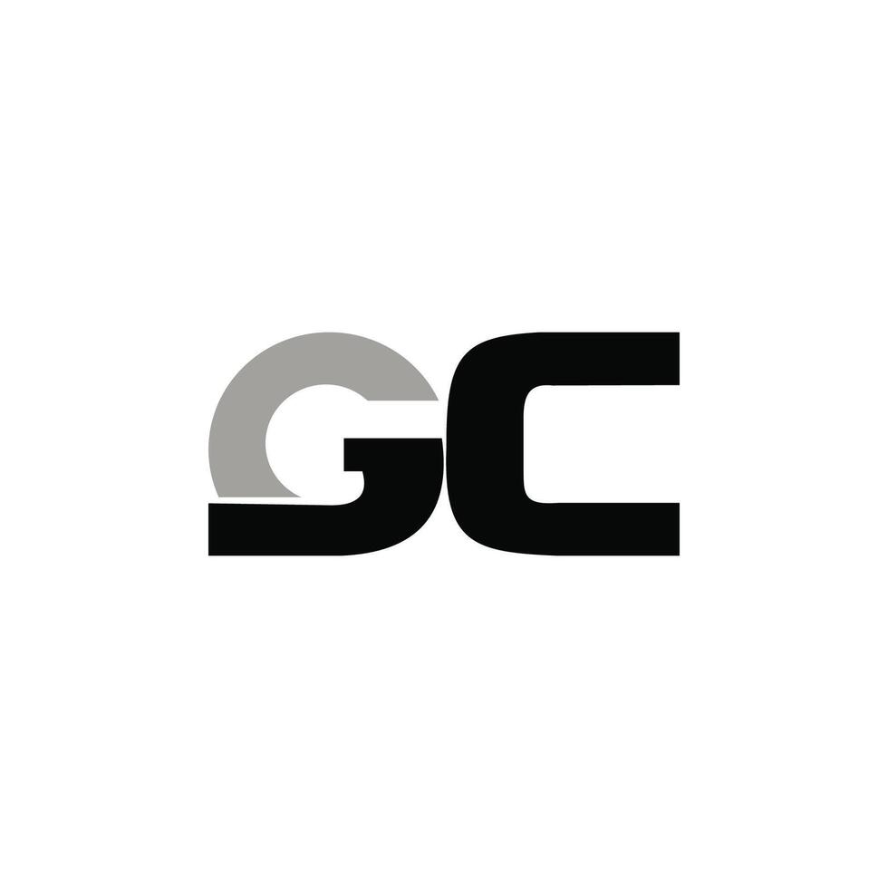 initial letter gc or cg logo vector design