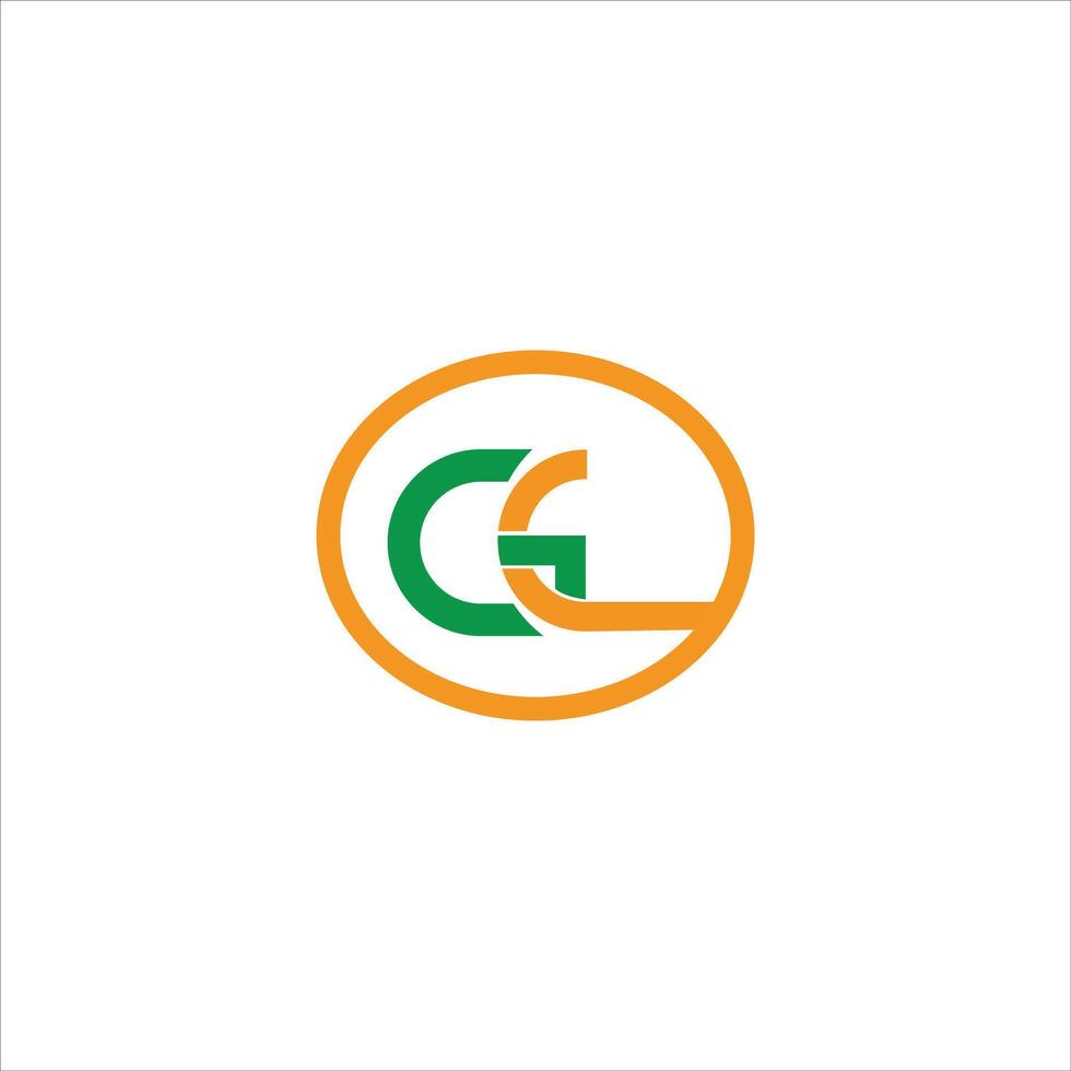 initial letter gc or cg logo vector design