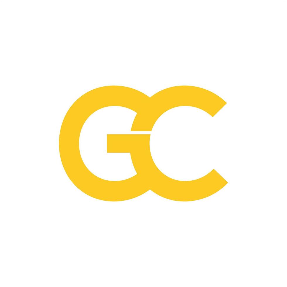 initial letter gc or cg logo vector design