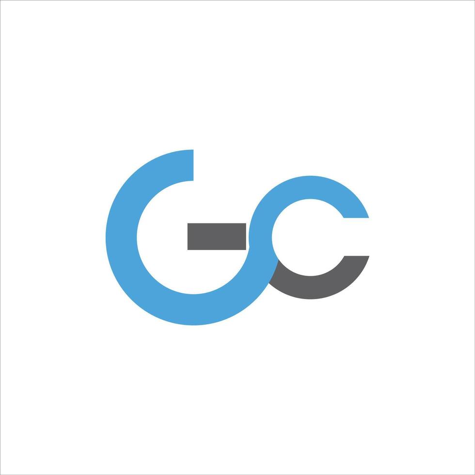 initial letter gc or cg logo vector design