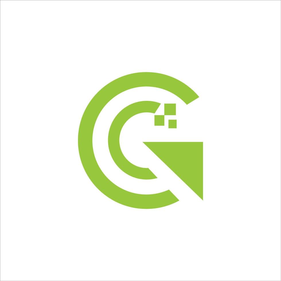 initial letter gc or cg logo vector design
