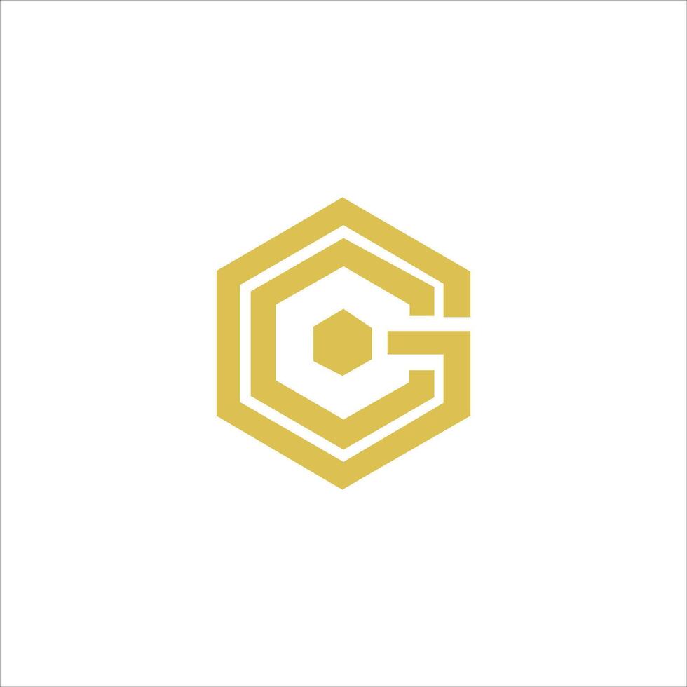 initial letter gc or cg logo vector design