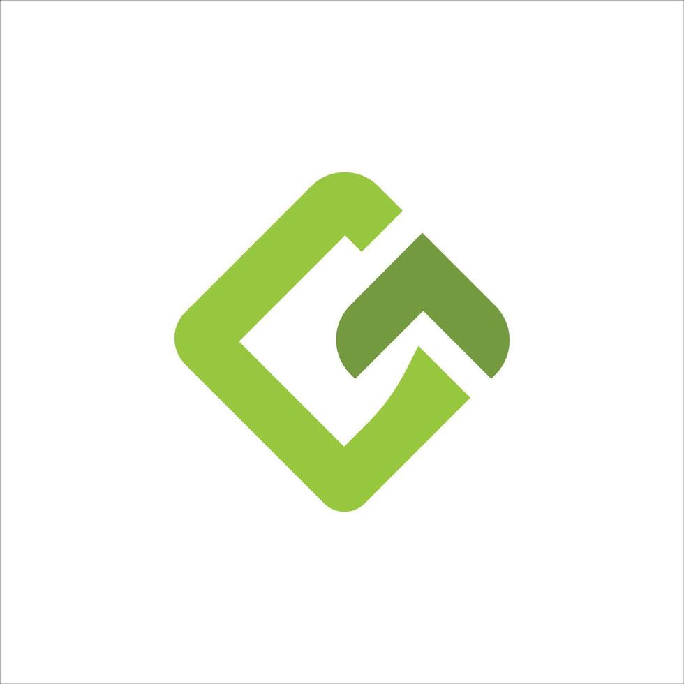 initial letter gc or cg logo vector design