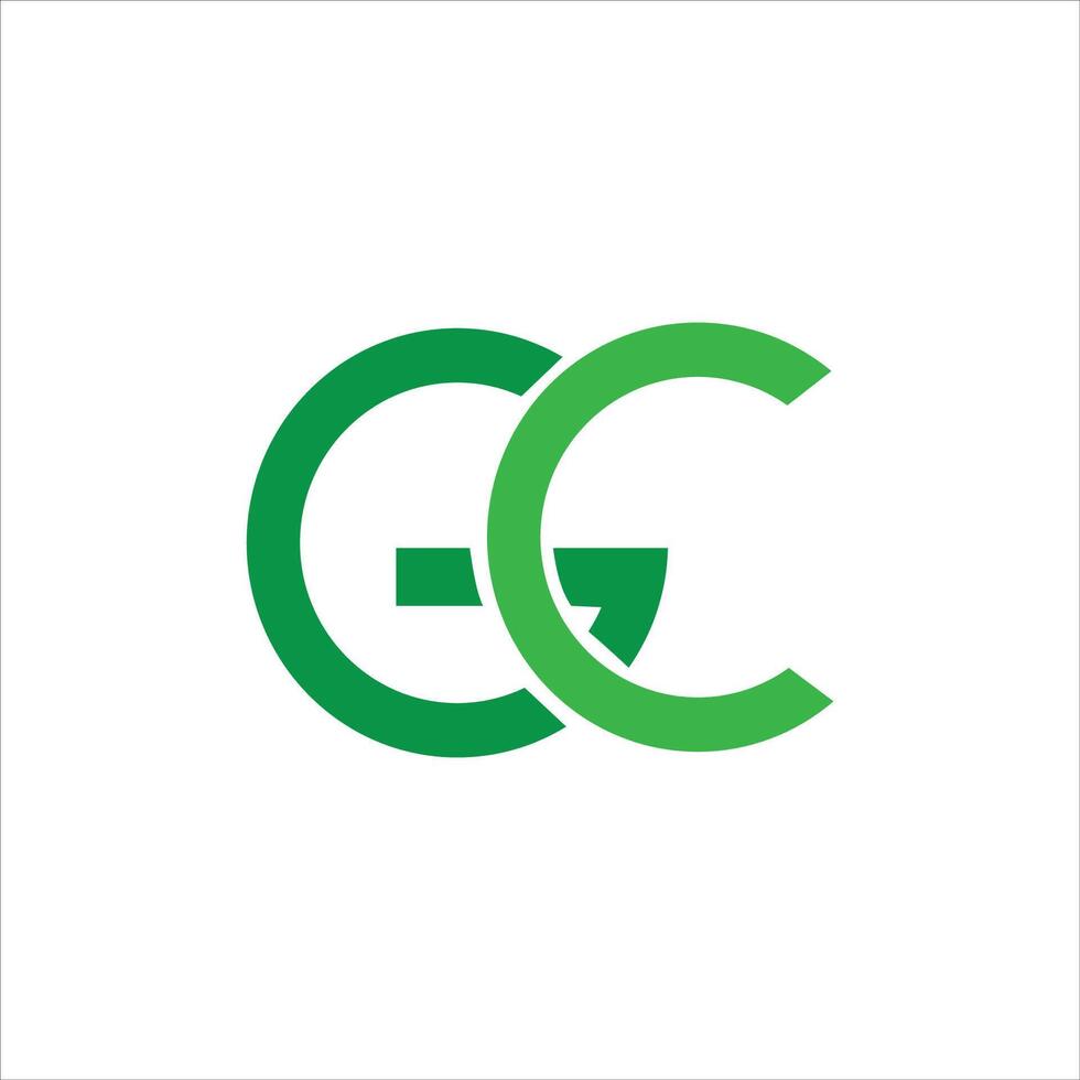initial letter gc or cg logo vector design