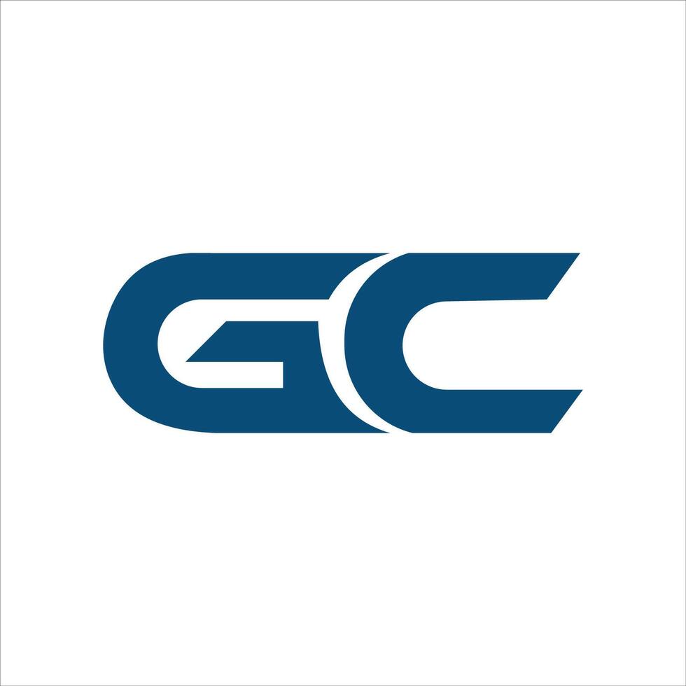 initial letter gc or cg logo vector design