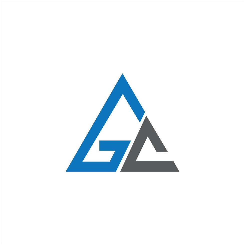 initial letter gc or cg logo vector design