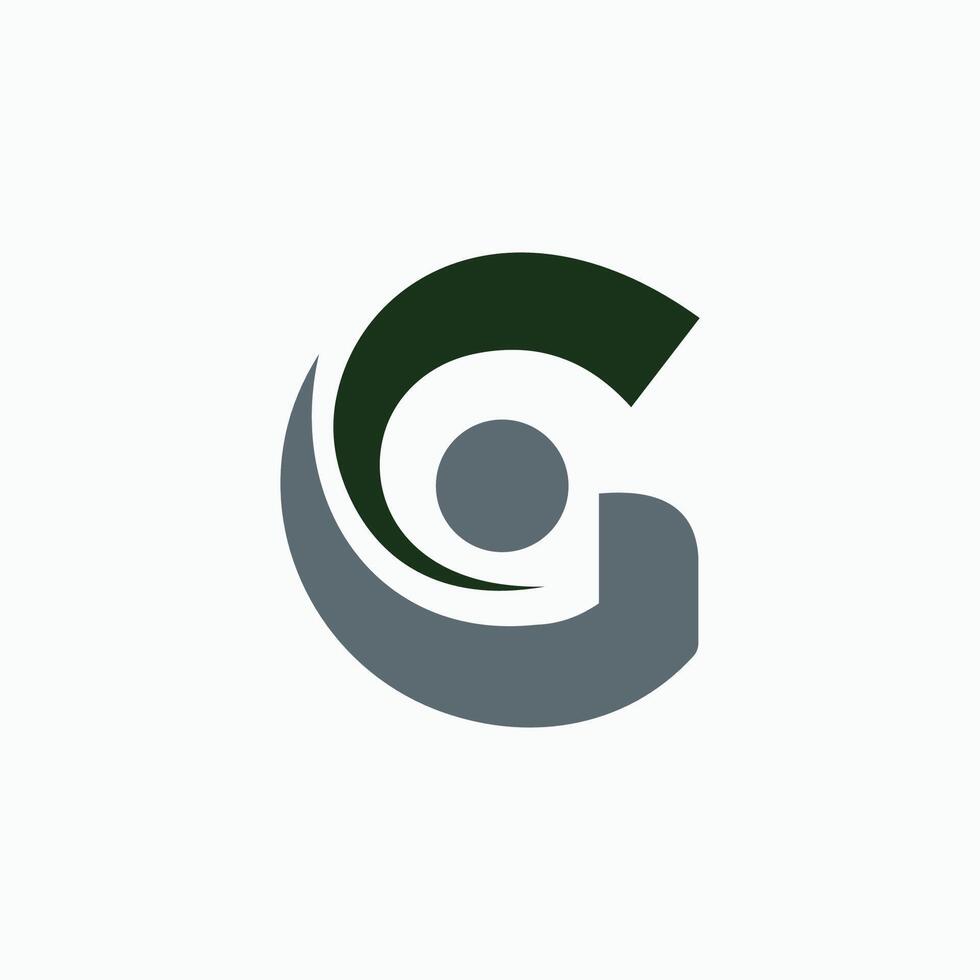 initial letter gc or cg logo vector design