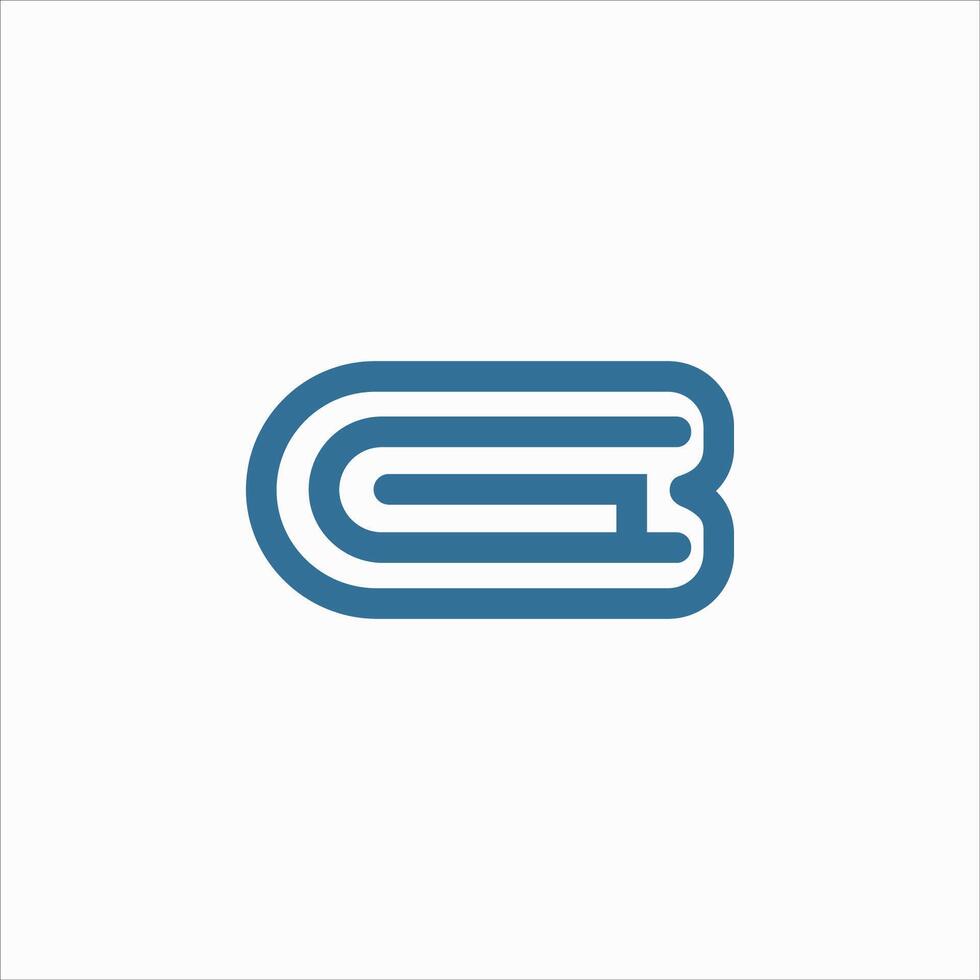 Initial letter bg logo or gb logo vector design template