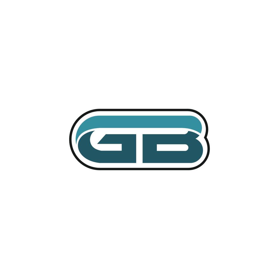 Initial letter bg logo or gb logo vector design template