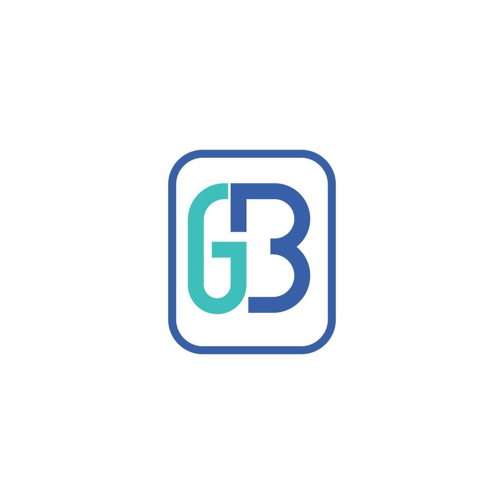Initial letter bg logo or gb logo vector design template