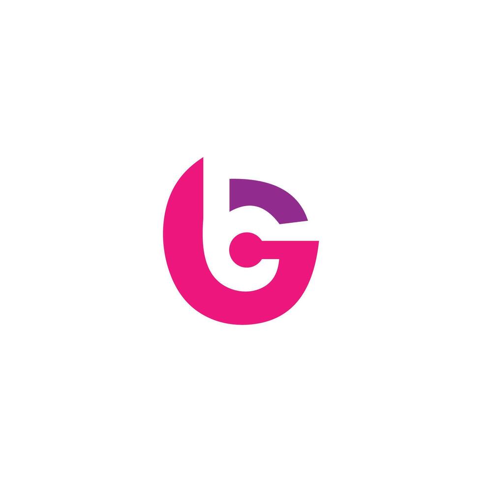 Initial letter bg logo or gb logo vector design template