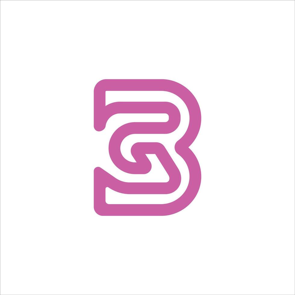 Initial letter bg logo or gb logo vector design template