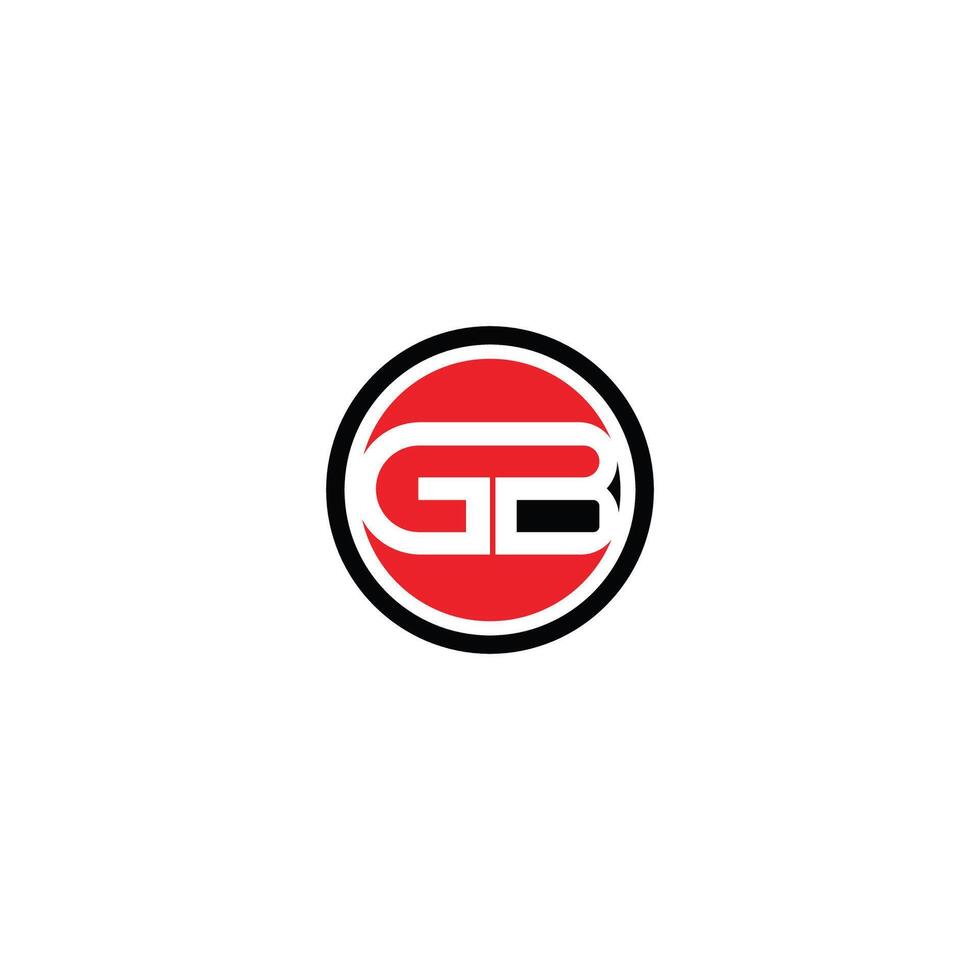 Initial letter bg logo or gb logo vector design template