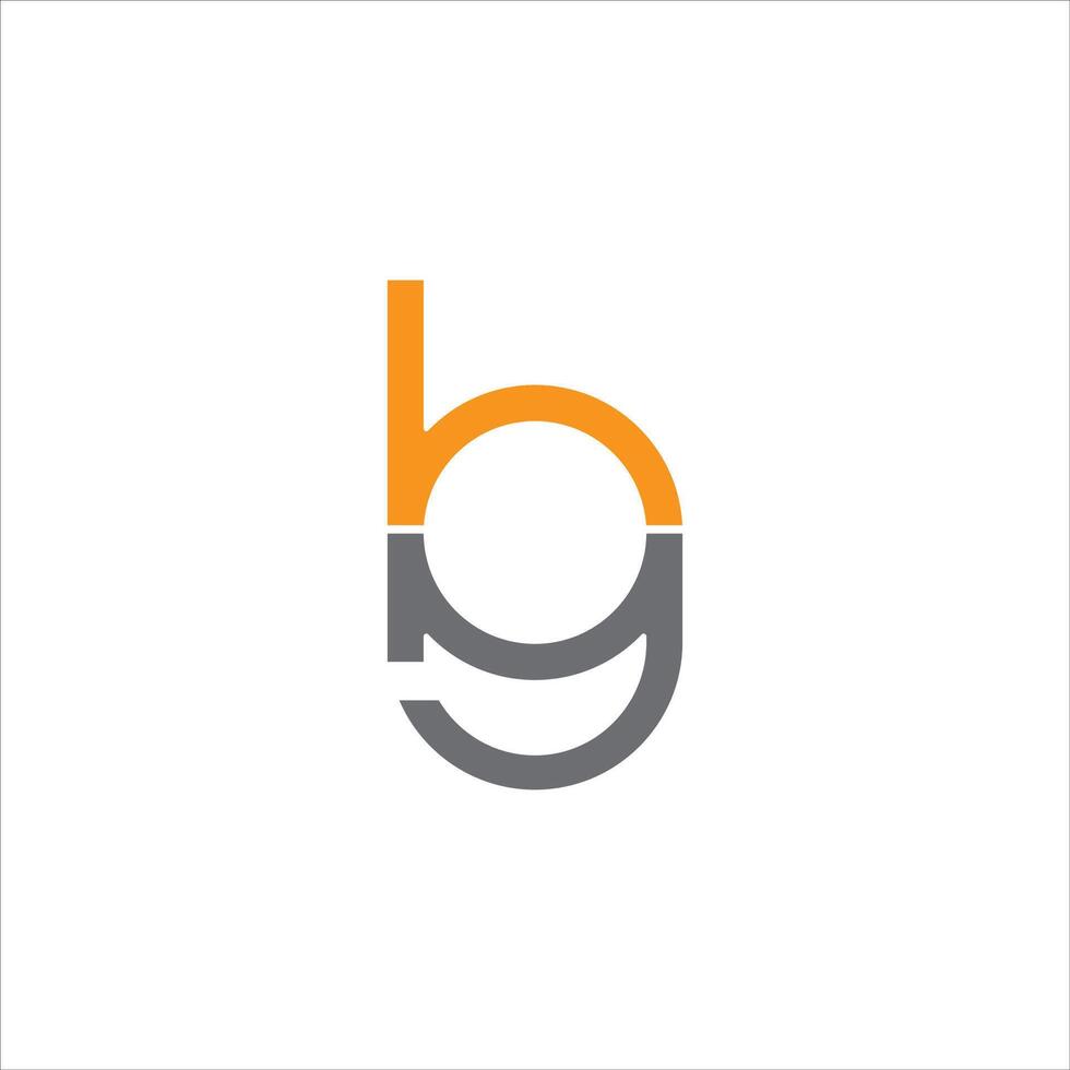 Initial letter bg logo or gb logo vector design template