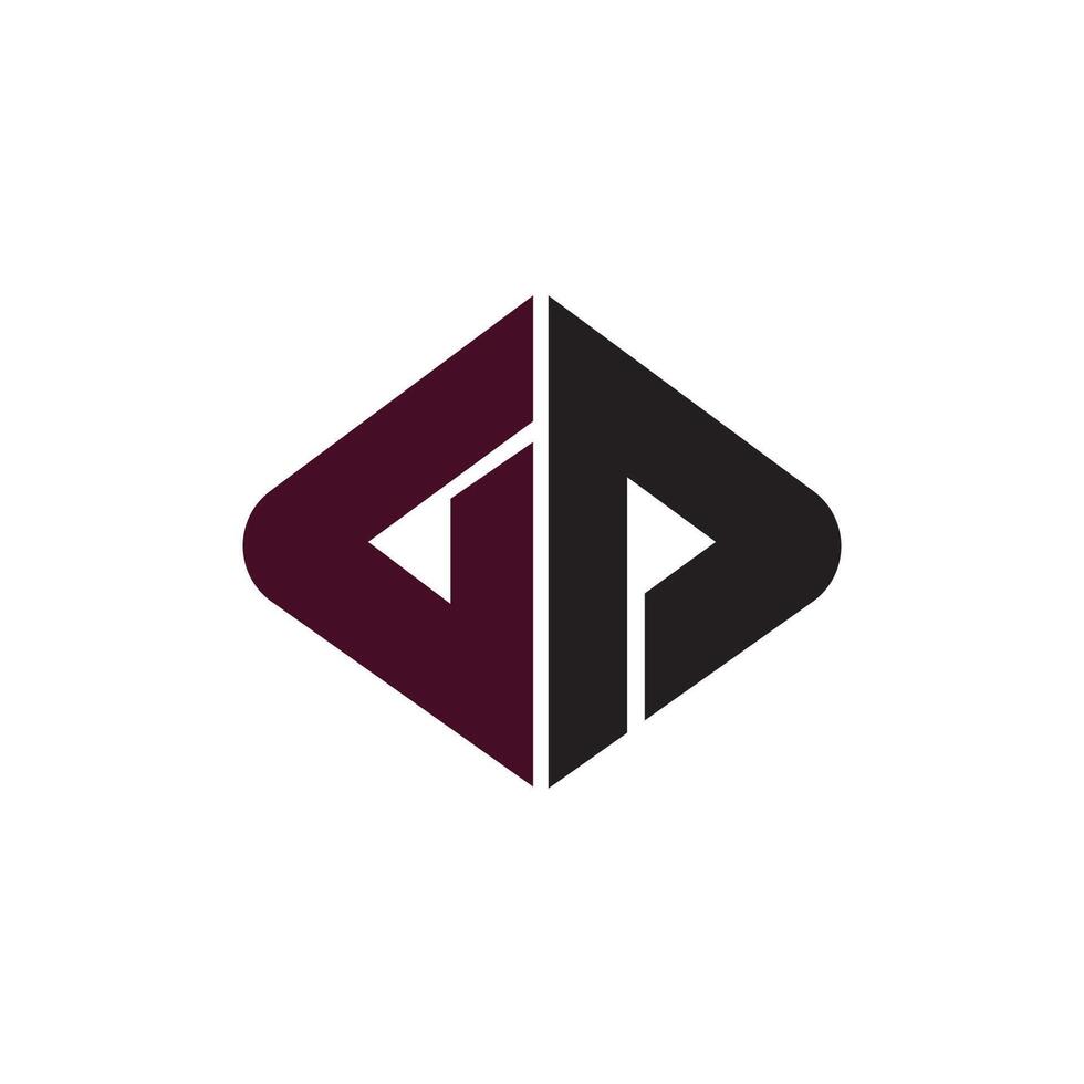 Initial letter ag or ga logo design template vector