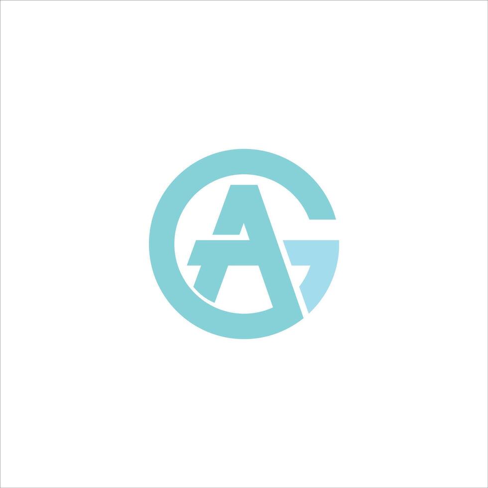 Initial letter ag or ga logo design template vector