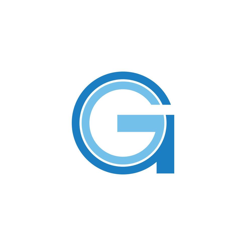 Initial letter ag or ga logo design template vector