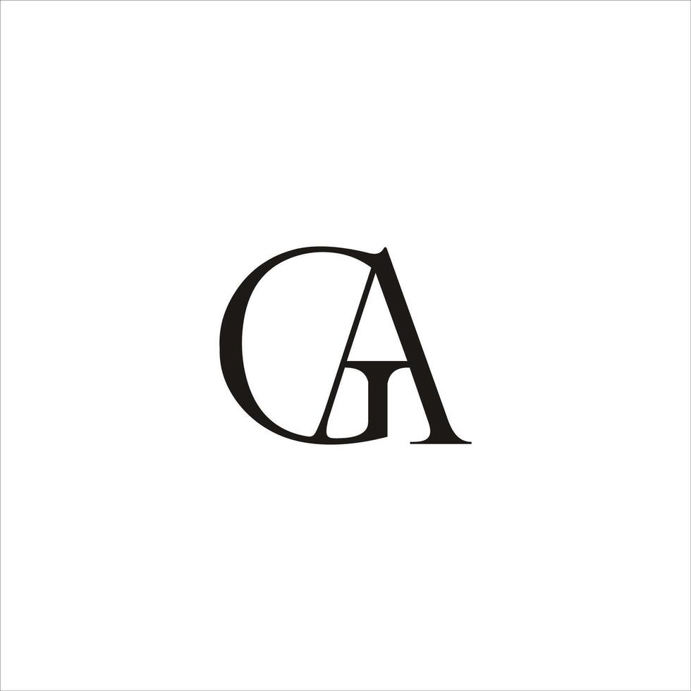 Initial letter ag or ga logo design template vector