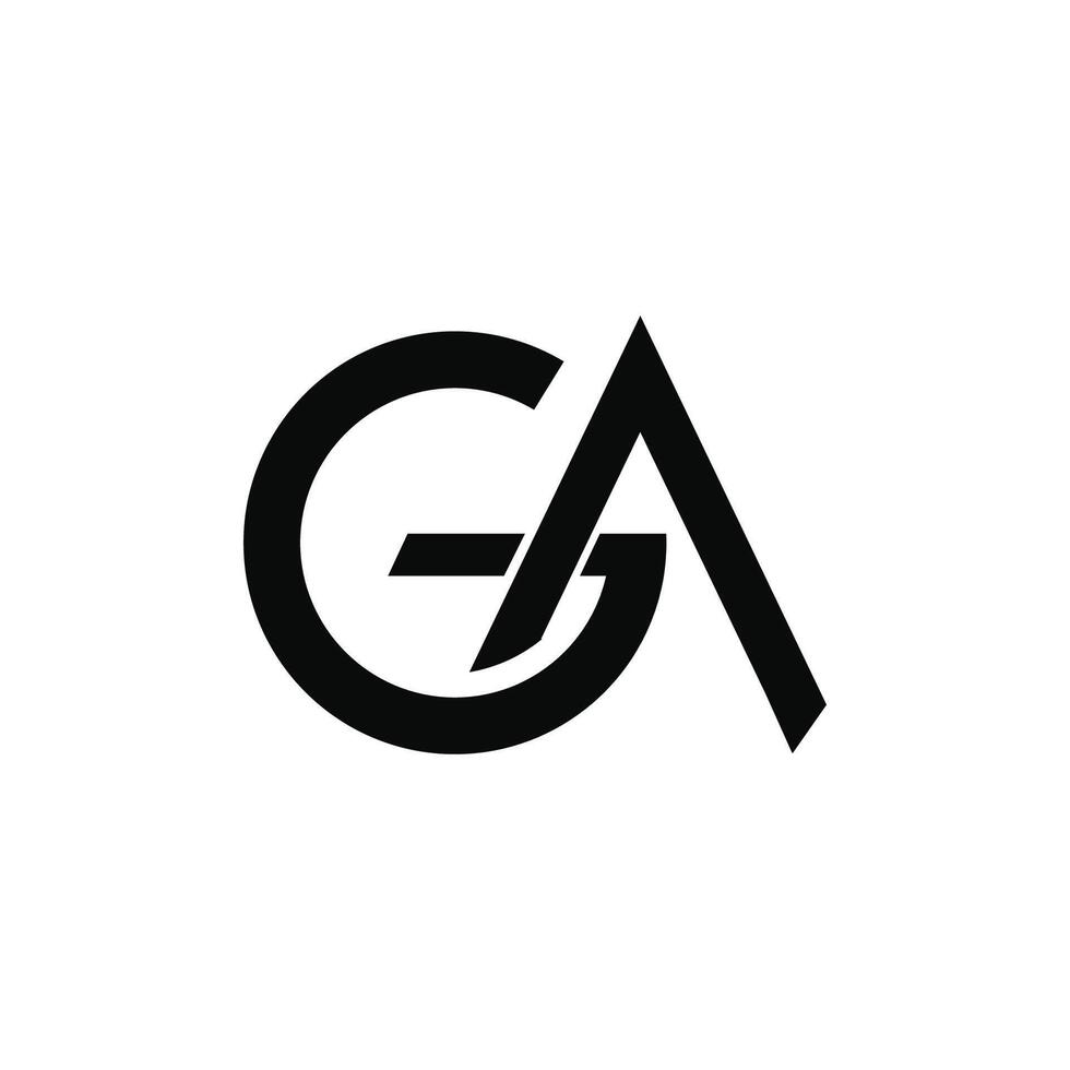 inicial letra ag o Georgia logo diseño modelo vector