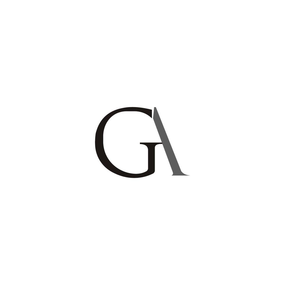 Initial letter ag or ga logo design template vector