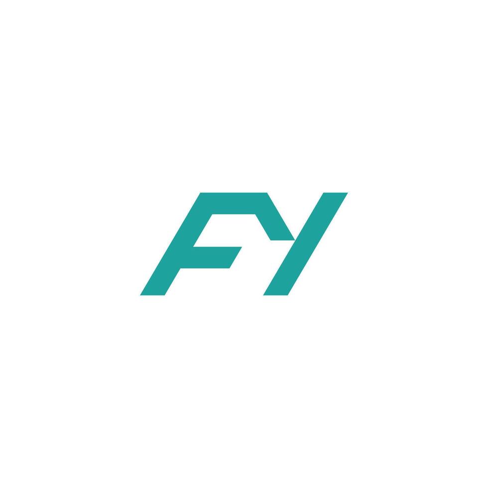 Initial letter fy logo or yf logo vector design template