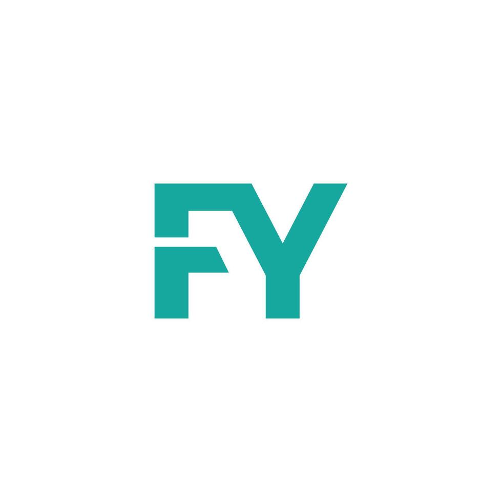Initial letter fy logo or yf logo vector design template