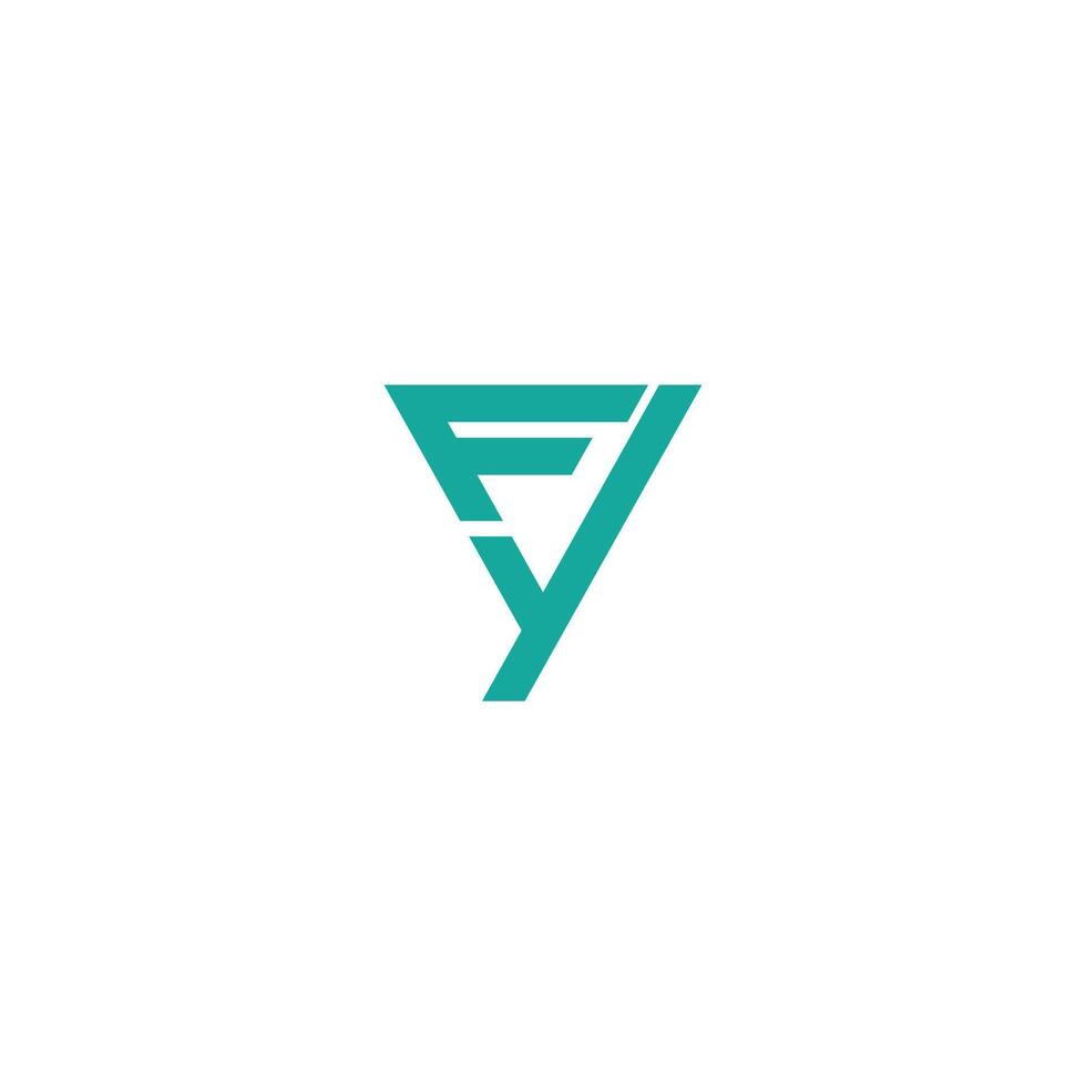 Initial letter fy logo or yf logo vector design template