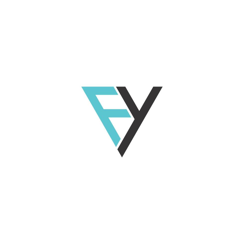 Initial letter fy logo or yf logo vector design template