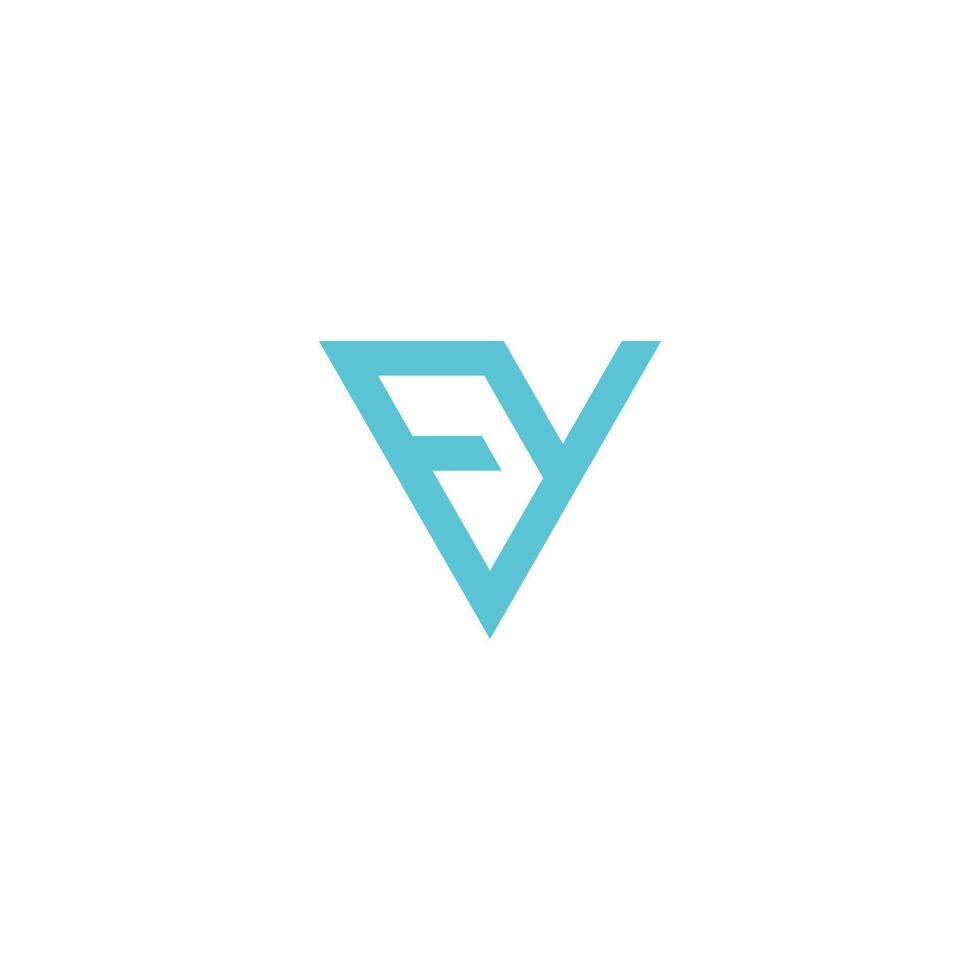 Initial letter fy logo or yf logo vector design template