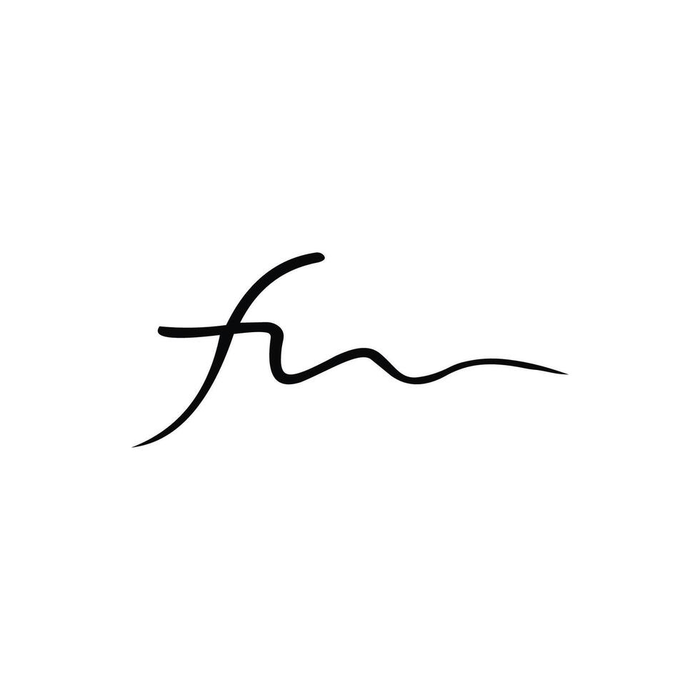Initial letter fw or wf logo design template vector