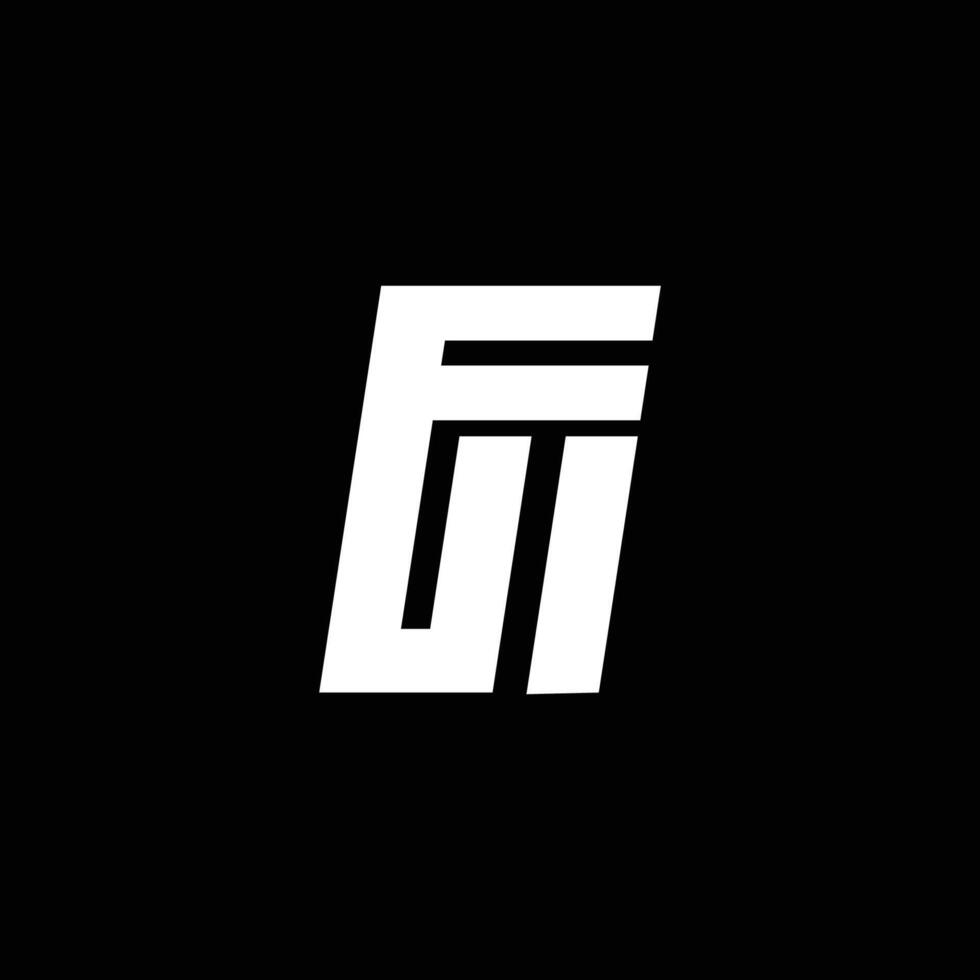 Initial letter fw or wf logo design template vector