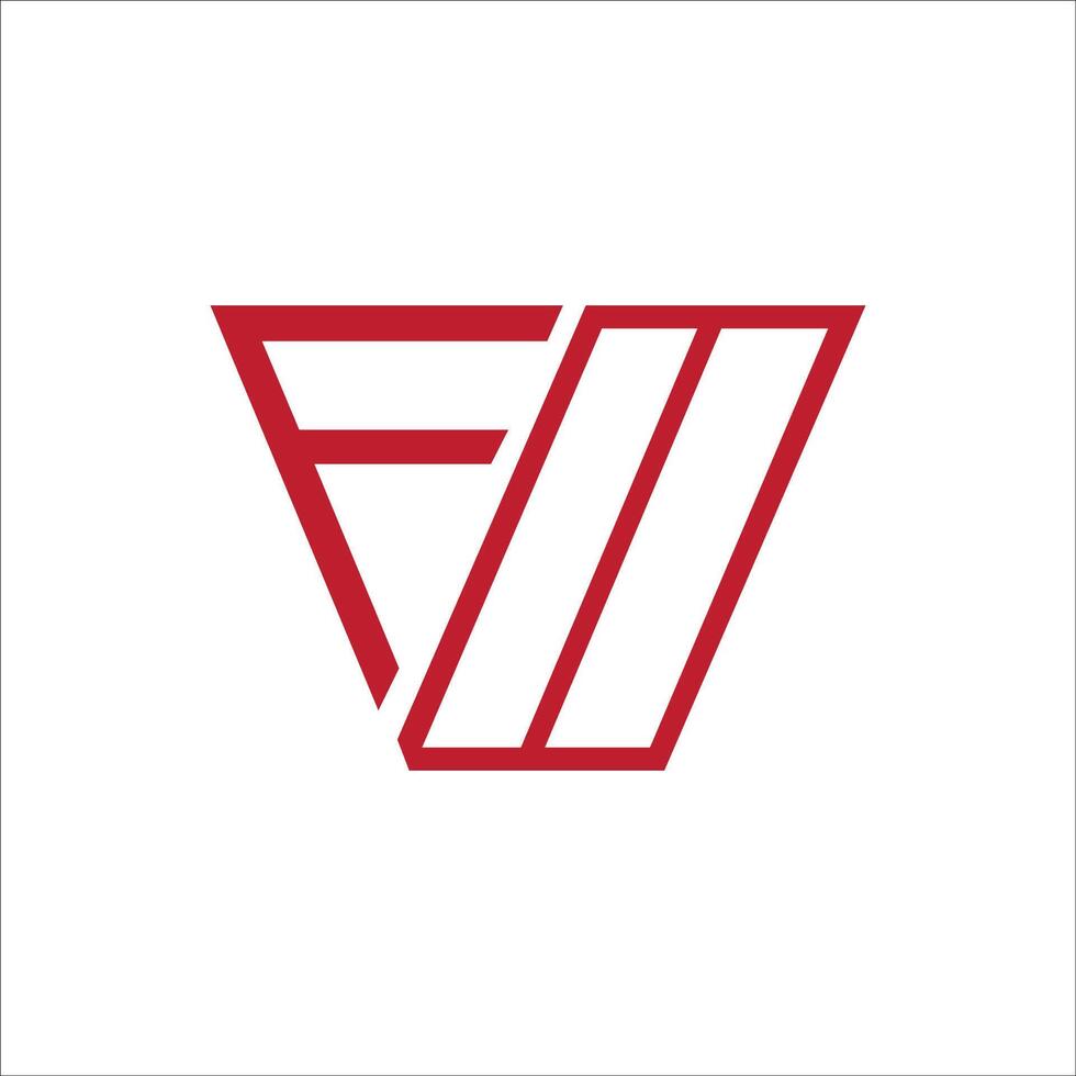 Initial letter fv logo or vf logo vector design template