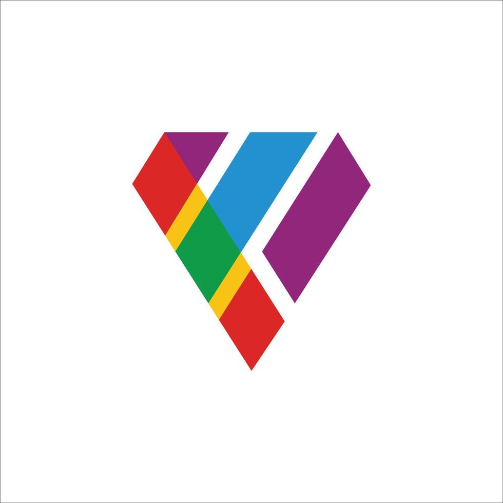 Initial letter fv logo or vf logo vector design template