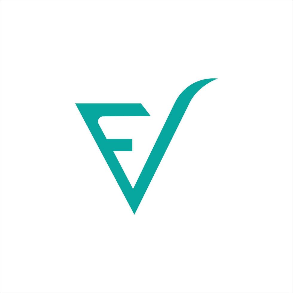 Initial letter fv logo or vf logo vector design template