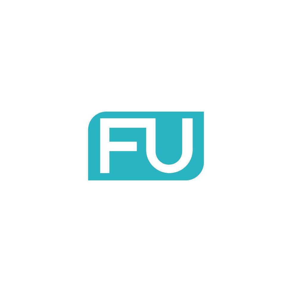 fu y uf letra logo diseño plantilla.fu,uf inicial establecido alfabeto icono logo diseño vector