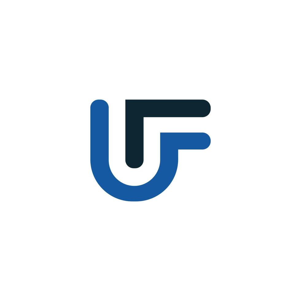 fu y uf letra logo diseño plantilla.fu,uf inicial establecido alfabeto icono logo diseño vector