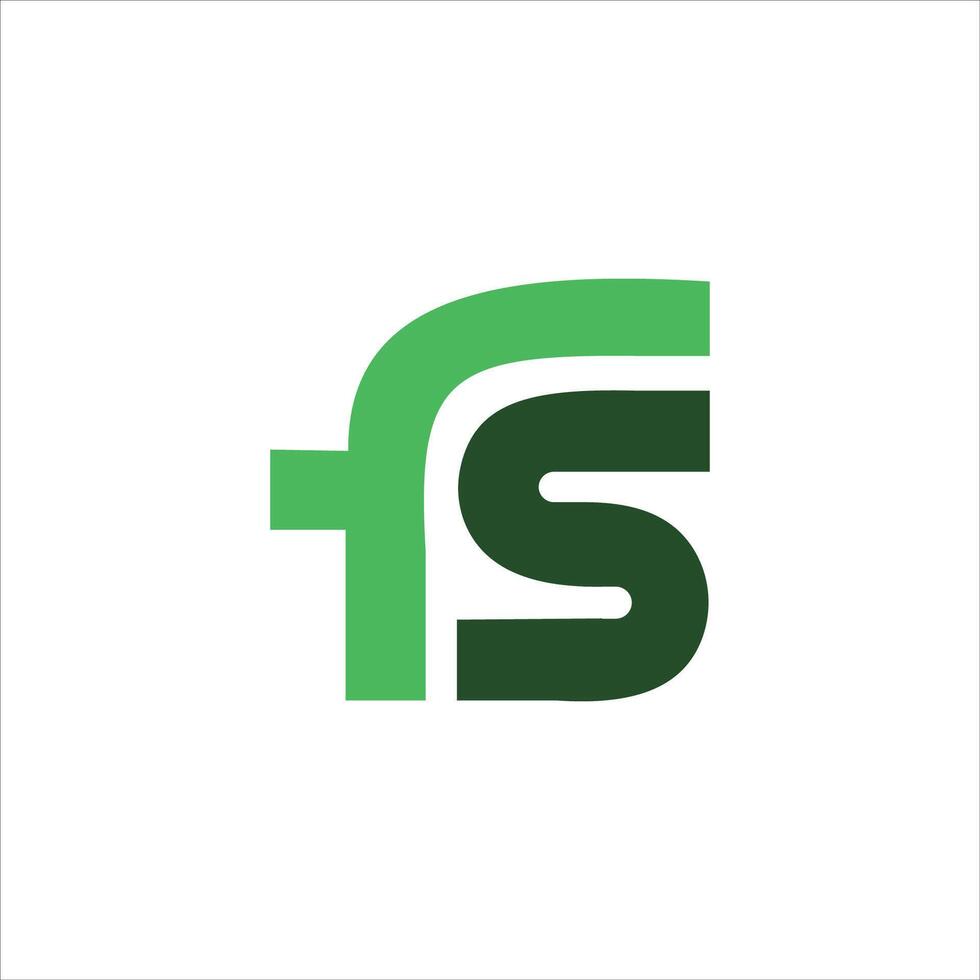 initial letter fs or sf logo vector design