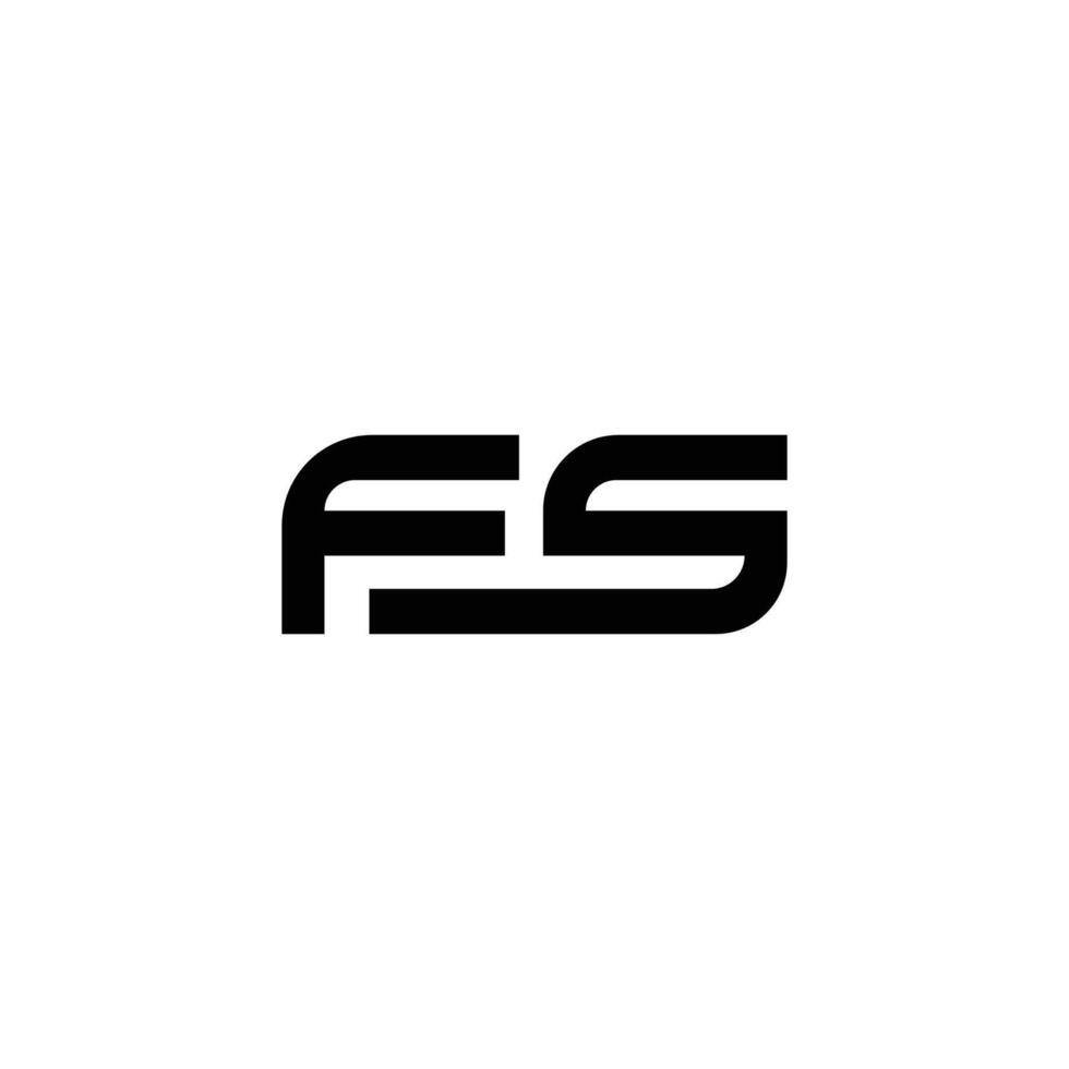 initial letter fs or sf logo vector design