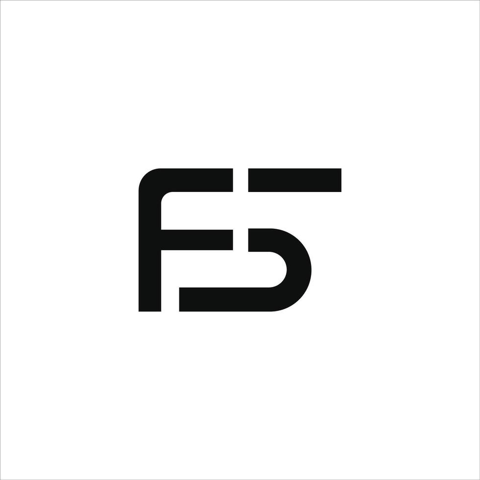 initial letter fs or sf logo vector design