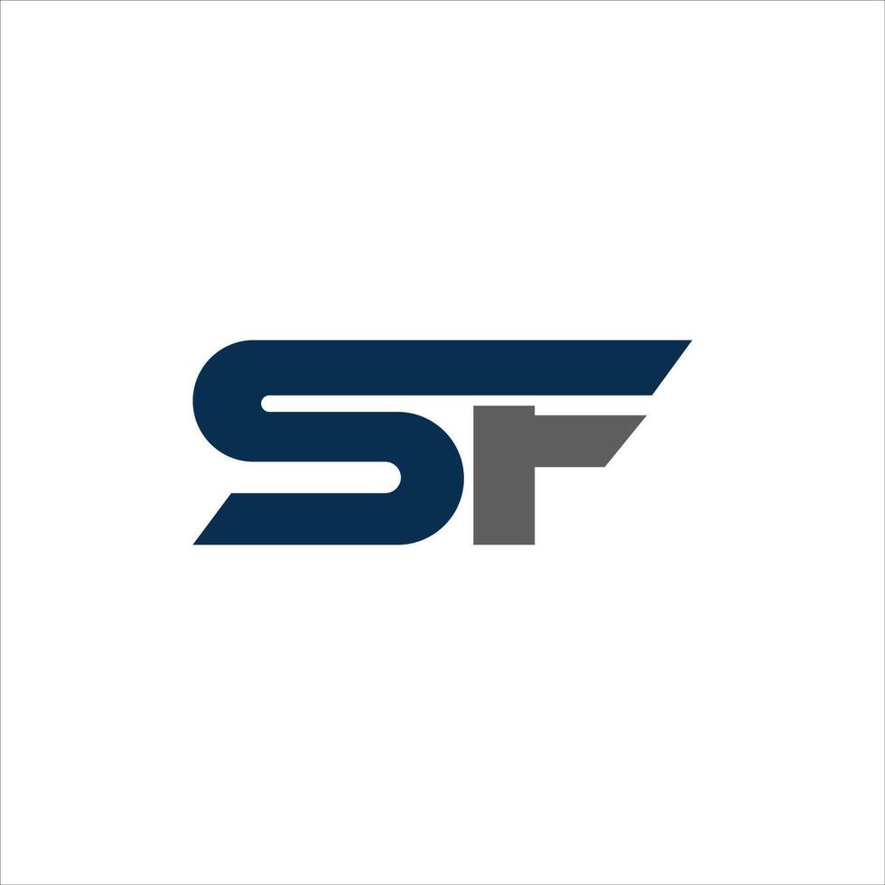 initial letter fs or sf logo vector design