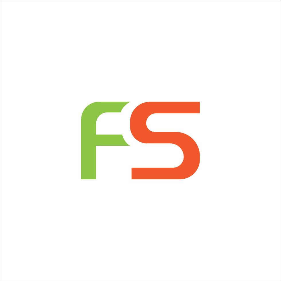 initial letter fs or sf logo vector design