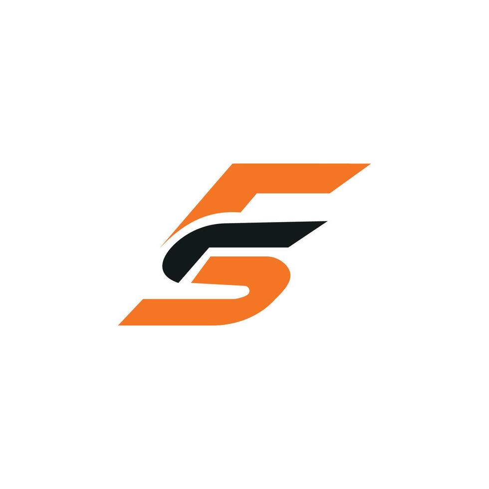 initial letter fs or sf logo vector design